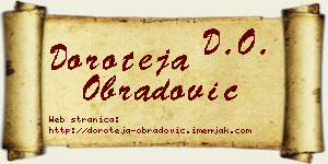 Doroteja Obradović vizit kartica